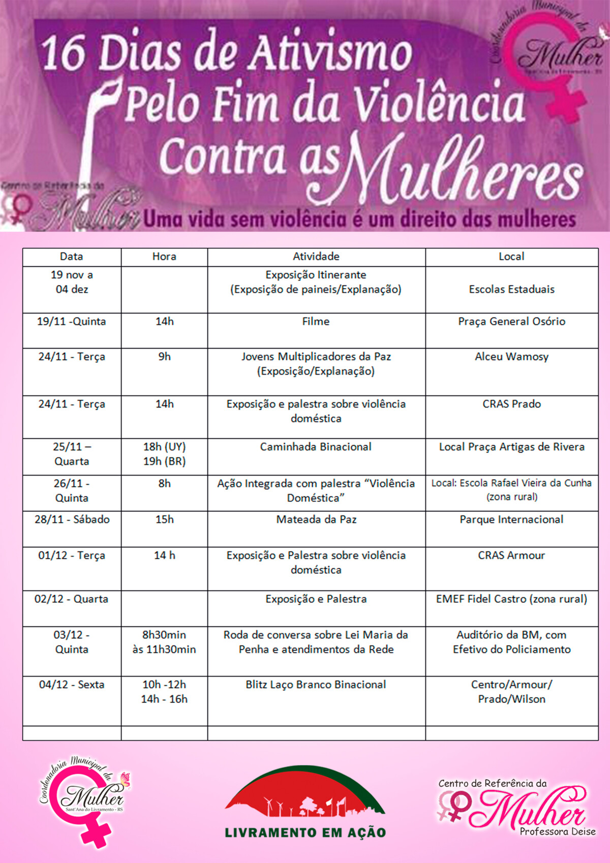 coordenadoria-municipal-da-mulher-e-centro-de-referencia-da-mulher-promovem-atividades-referentes-aos-16-dias-de-ativismo